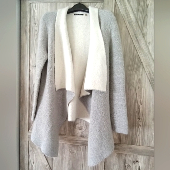 Black Tape Grey Waterfall Open Cardigan L - Picture 1 of 7